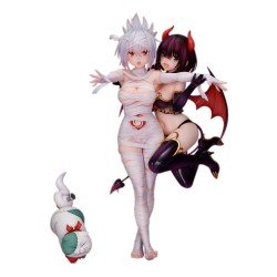 Ayakashi Triangle statuette PVC Matsuri Kazamaki & Suzu Kanade & Shirogane 25 cm