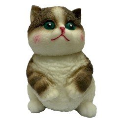 Fun Maker Squishy Fidget Toy Dark Brown Cat 11 cm 