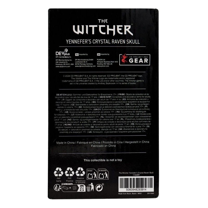 The Witcher 3 réplique crystalised skull 12 cm | 5060948293914