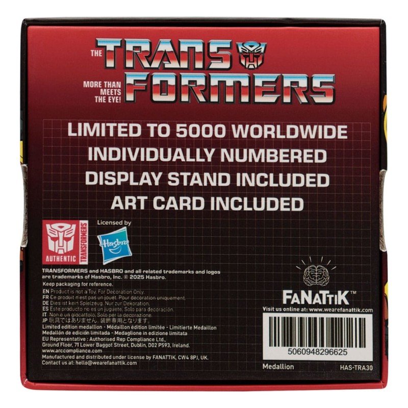 Transformers Generation 1 médaillon Bumblebee Limited Edition | 5060948296625