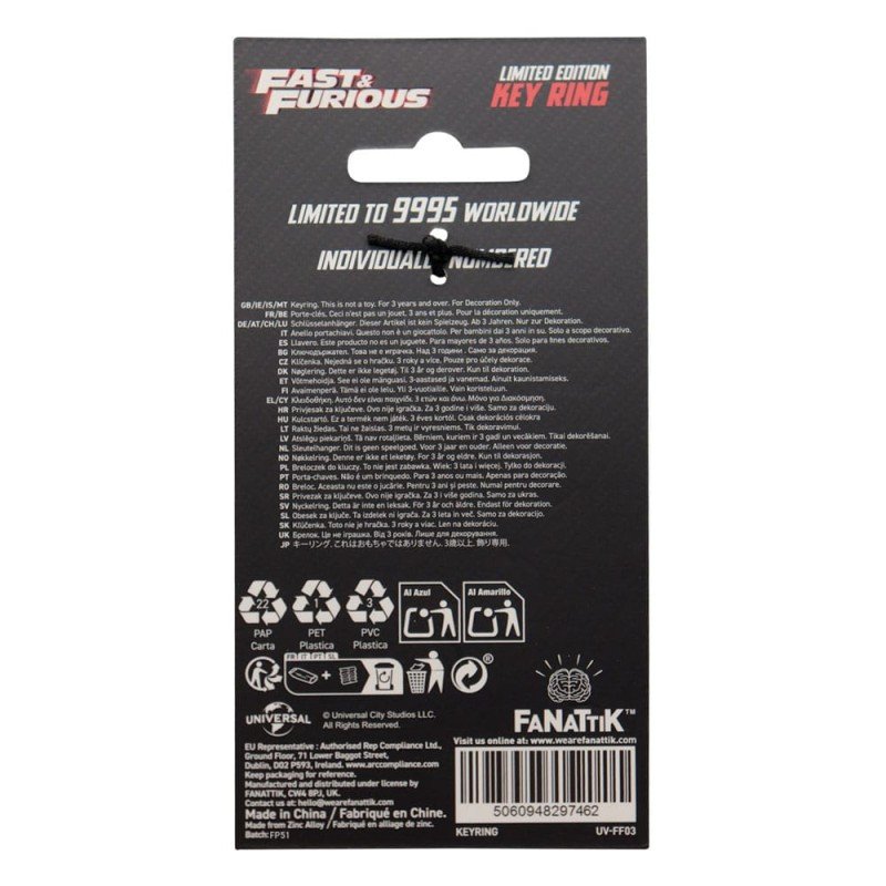 Fast & Furious Keychain You Ride You Fight Limited Edition | 5060948297462