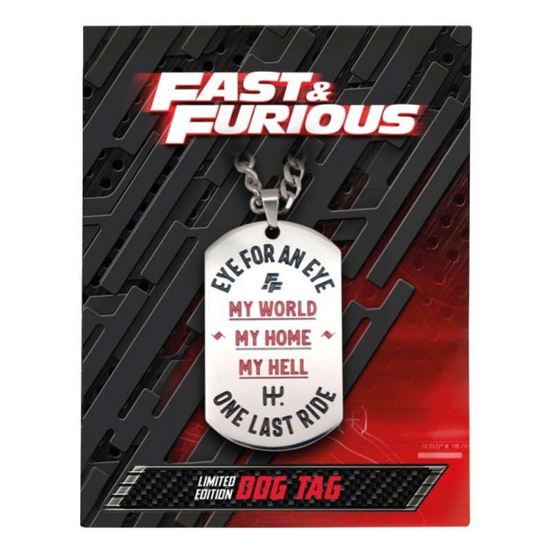 Fast & Furious pendentifs Dog Tag | 5060948297424