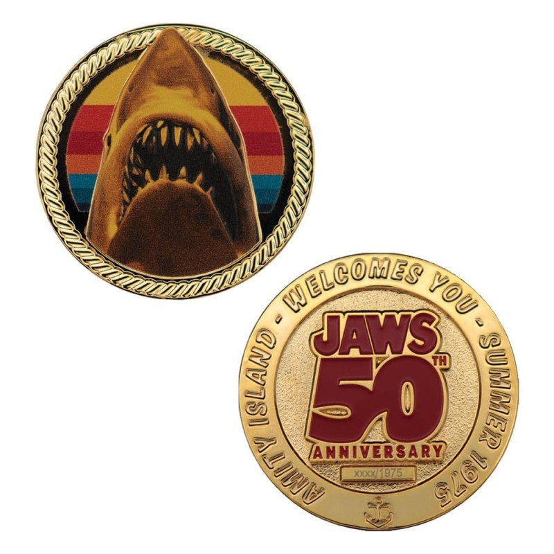 Jaws pièce de collection 50th Anniversary 24k Gold Plated Limited Edition | 5060948297349