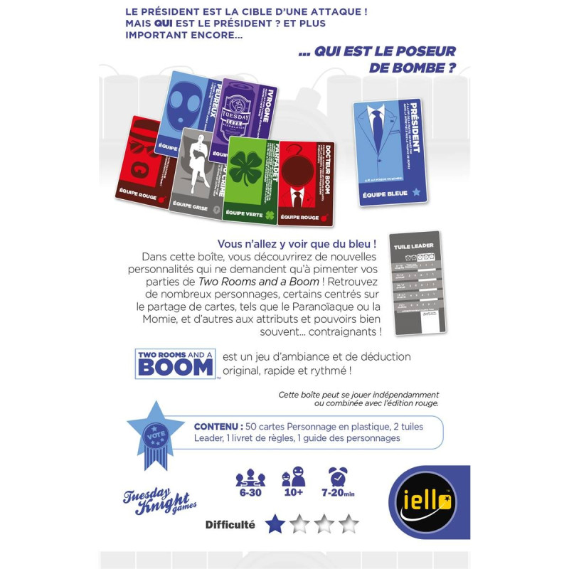 Two Rooms and a Boom (édition bleue) - Iello - Mini Games