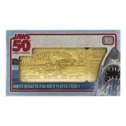 Jaws réplique 1/1 50th Anniversary Regatta Ticket 24k Gold Plated | 5060948297363