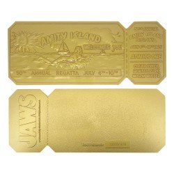 Jaws réplique 1/1 50th Anniversary Regatta Ticket 24k Gold Plated | 5060948297363