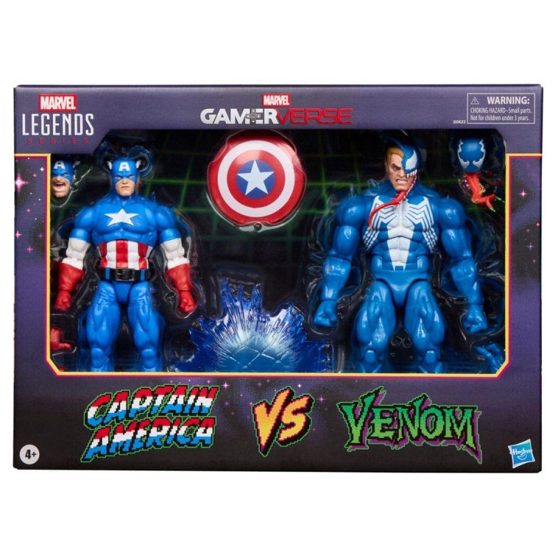 Marvel Legends Gamerverse pack 2 figurines Captain America vs. Venom 15 cm | 5010996320476