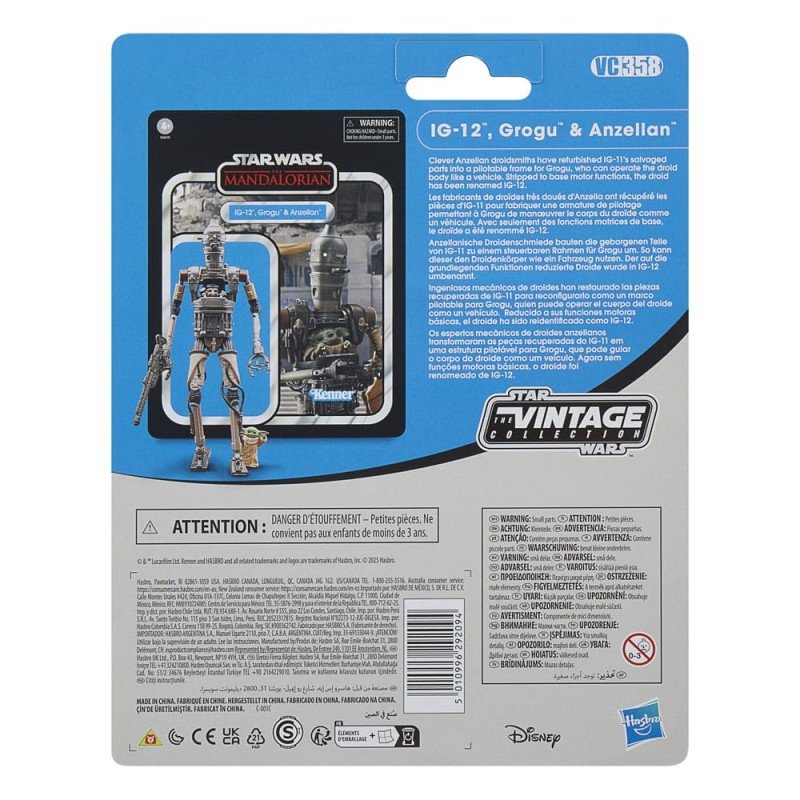 Star Wars: The Mandalorian Vintage Collection Action Figure 3-Pack IG-12, Grogu & Anzellan 10 cm | 5010996292094