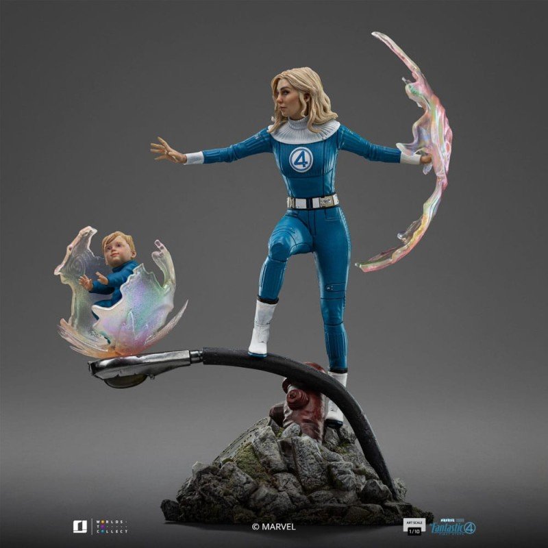 Fantastic Four Art Scale Statue 1/10 Invisible Woman and Franklin 28 cm | 0618231957774