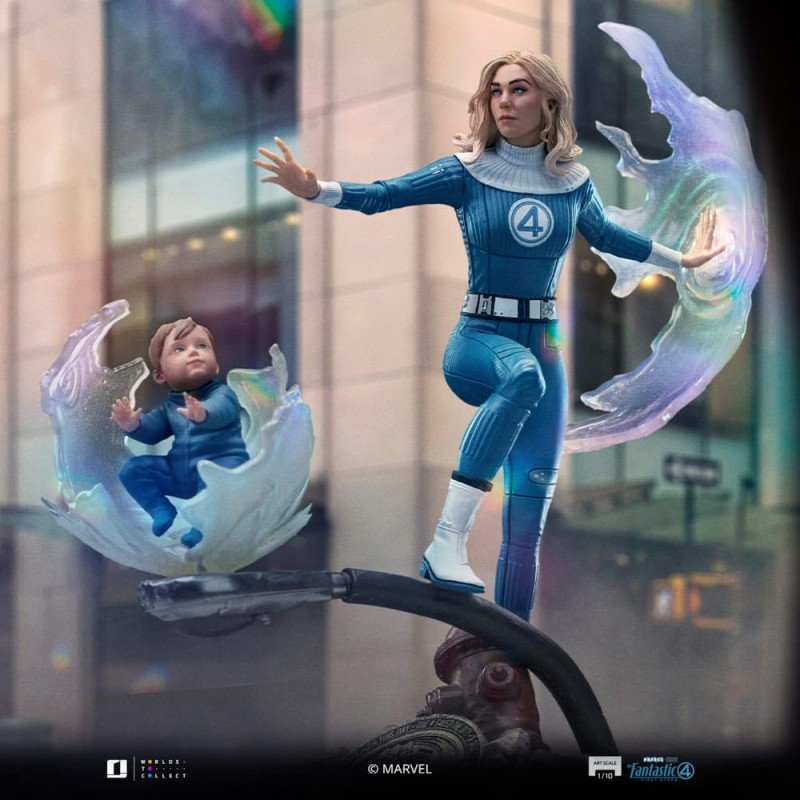 Fantastic Four Art Scale Statue 1/10 Invisible Woman and Franklin 28 cm | 0618231957774