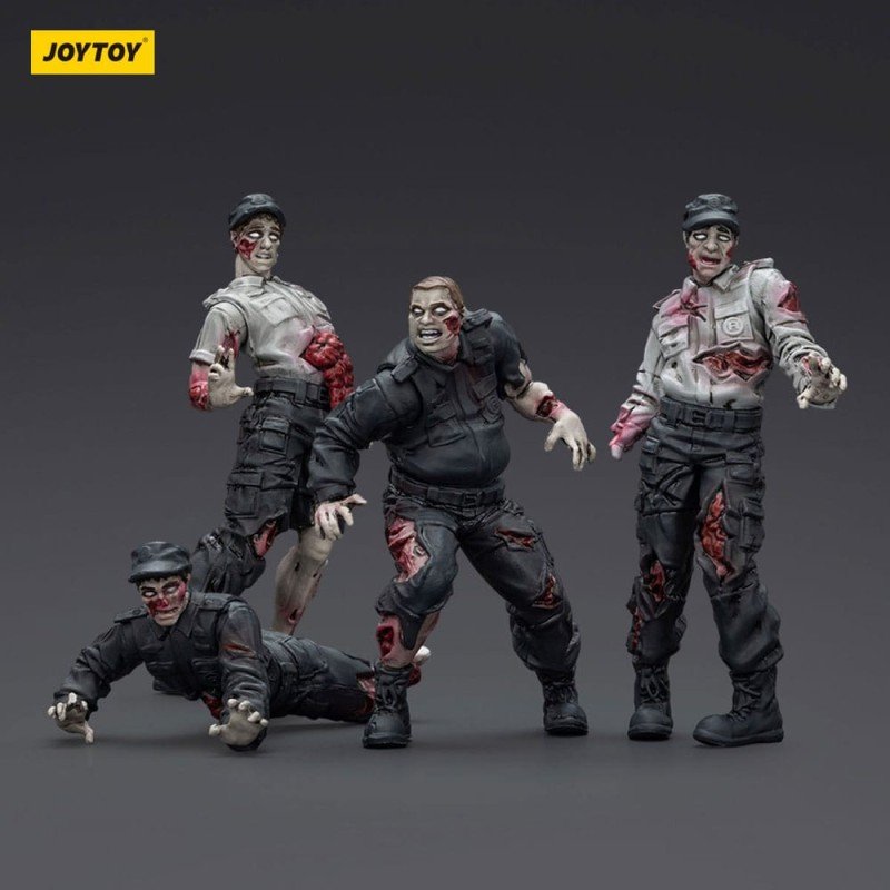 Zombie pack 4 figurines Dark Source Security Guards 8 cm | 6927054401543