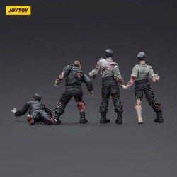 Zombie pack 4 figurines Dark Source Security Guards 8 cm | 6927054401543