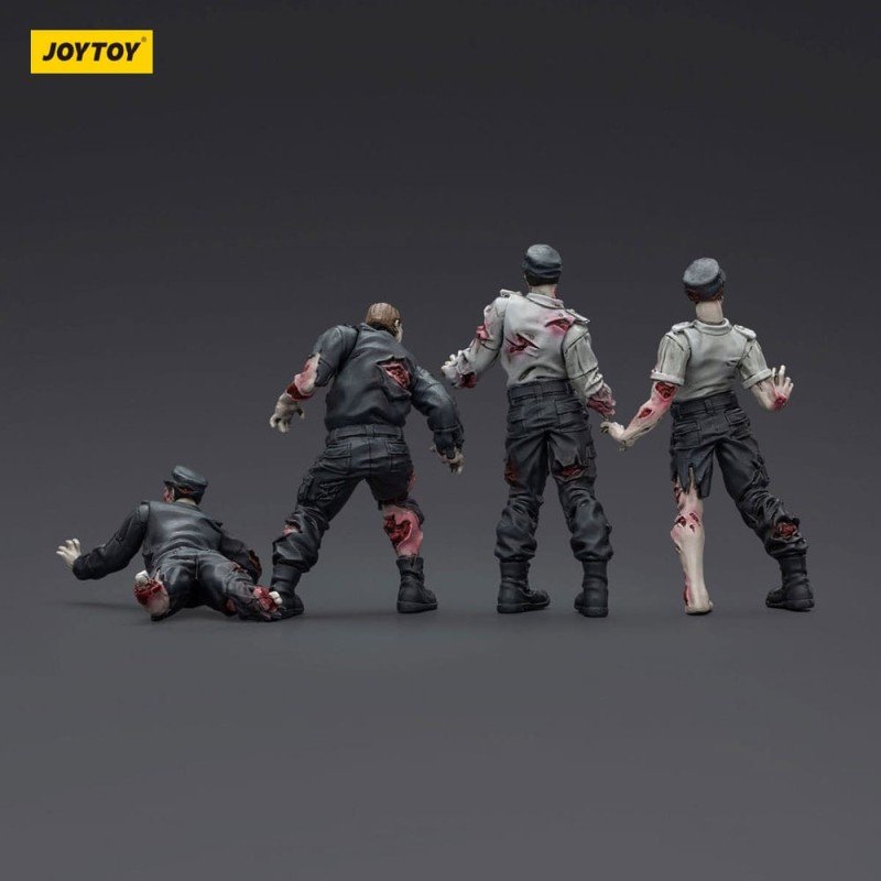 Zombie pack 4 figurines Dark Source Security Guards 8 cm | 6927054401543