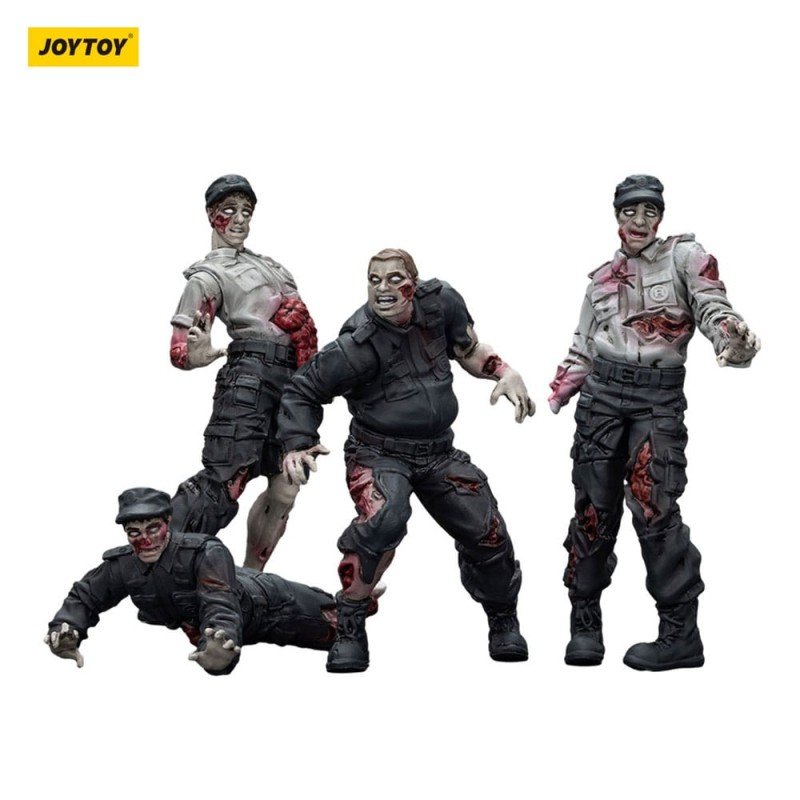 Zombie pack 4 figurines Dark Source Security Guards 8 cm | 6927054401543