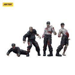 Zombie pack 4 figurines Dark Source Security Guards 8 cm | 6927054401543