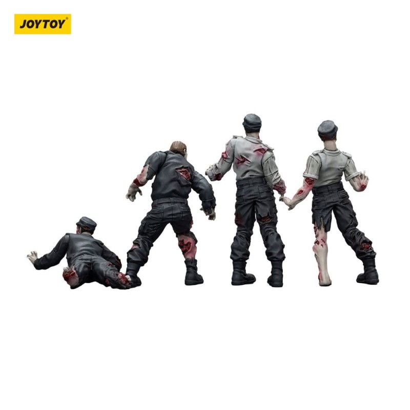 Zombie pack 4 figurines Dark Source Security Guards 8 cm | 6927054401543
