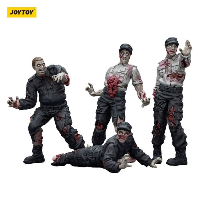 Zombie pack 4 figurines Dark Source Security Guards 8 cm | 6927054401543
