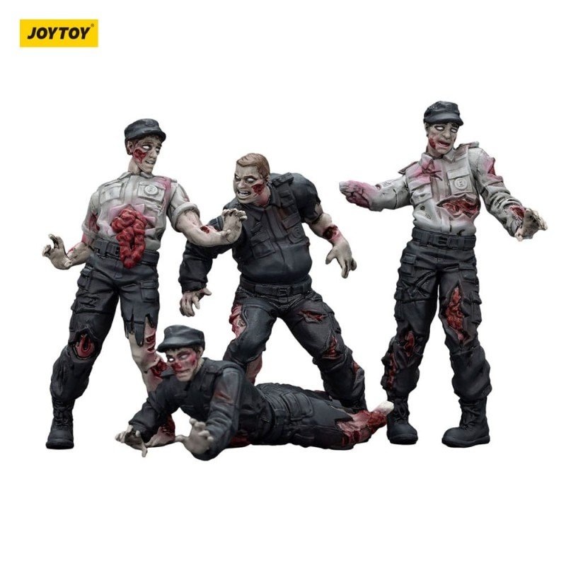 Zombie pack 4 figurines Dark Source Security Guards 8 cm | 6927054401543