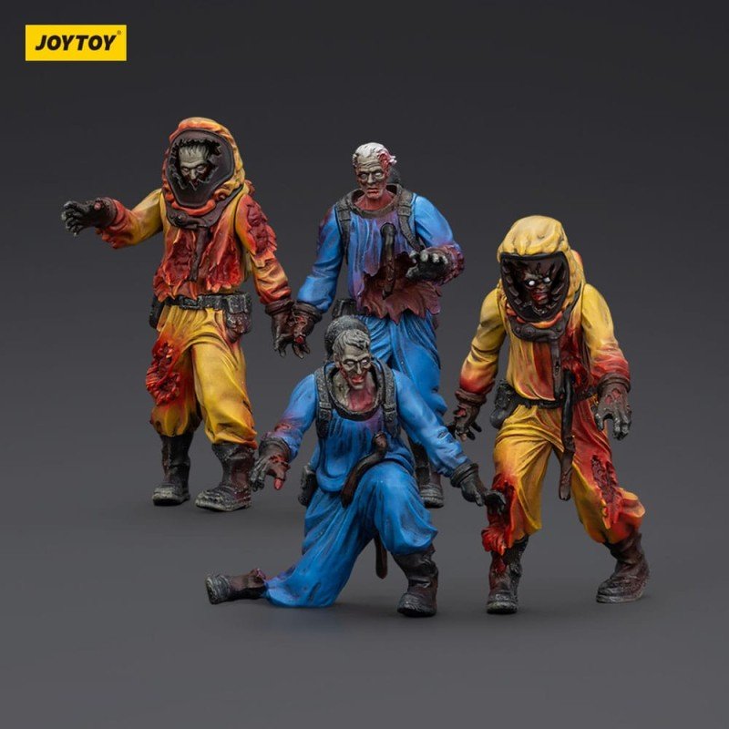 Zombie pack 4 figurines Dark Source Biochemical Lab Team 8 cm | 6927054401550