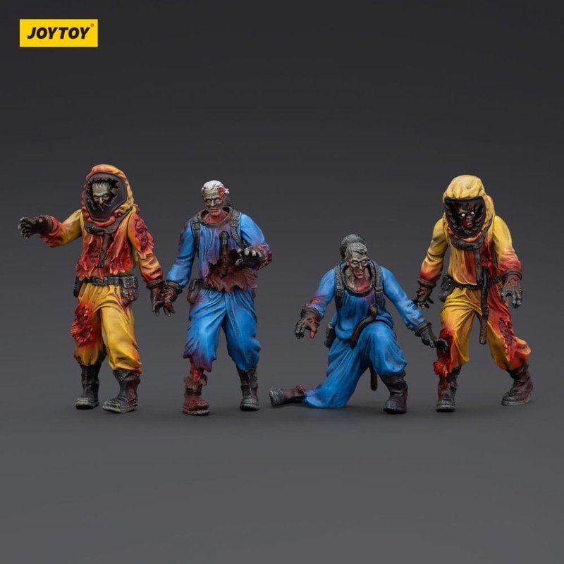 Zombie pack 4 figurines Dark Source Biochemical Lab Team 8 cm | 6927054401550