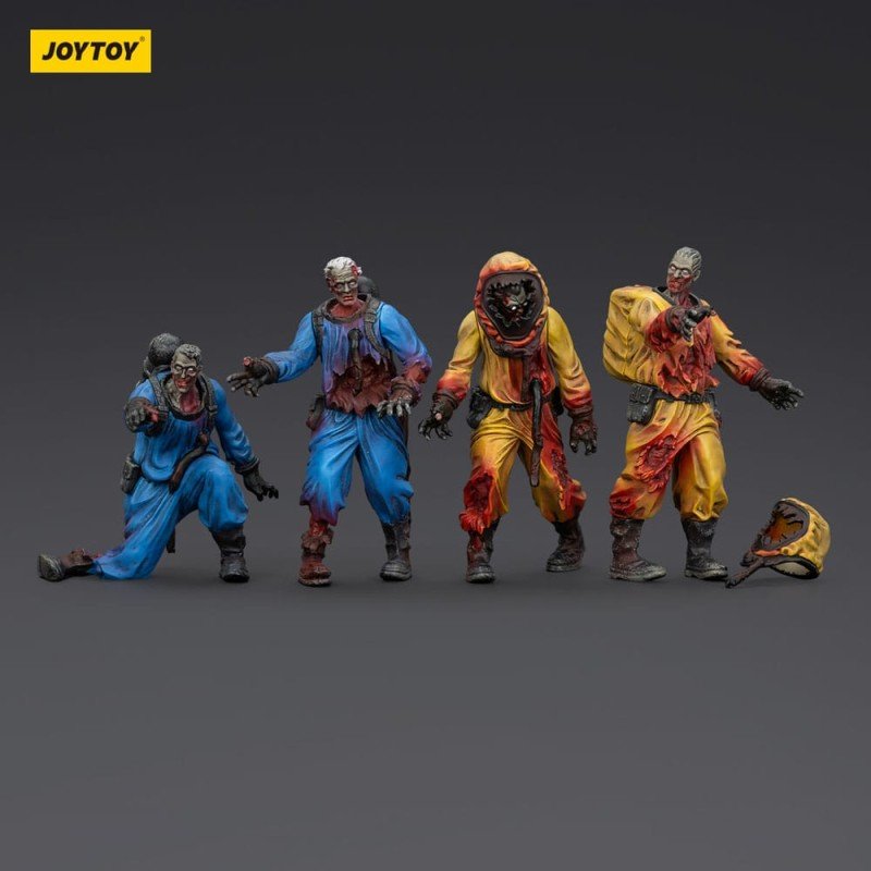 Zombie pack 4 figurines Dark Source Biochemical Lab Team 8 cm | 6927054401550