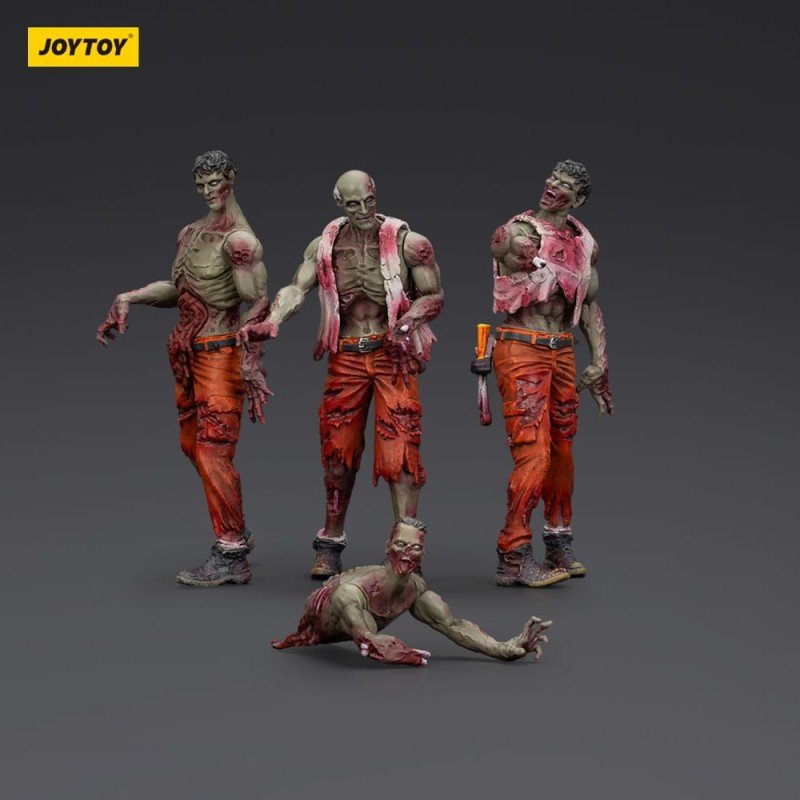 Zombie pack 4 figurines Dark Source Mechanic Team 8 cm | 6927054401567