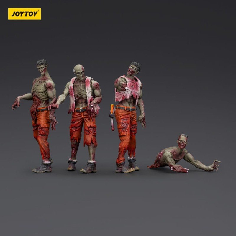 Zombie pack 4 figurines Dark Source Mechanic Team 8 cm | 6927054401567