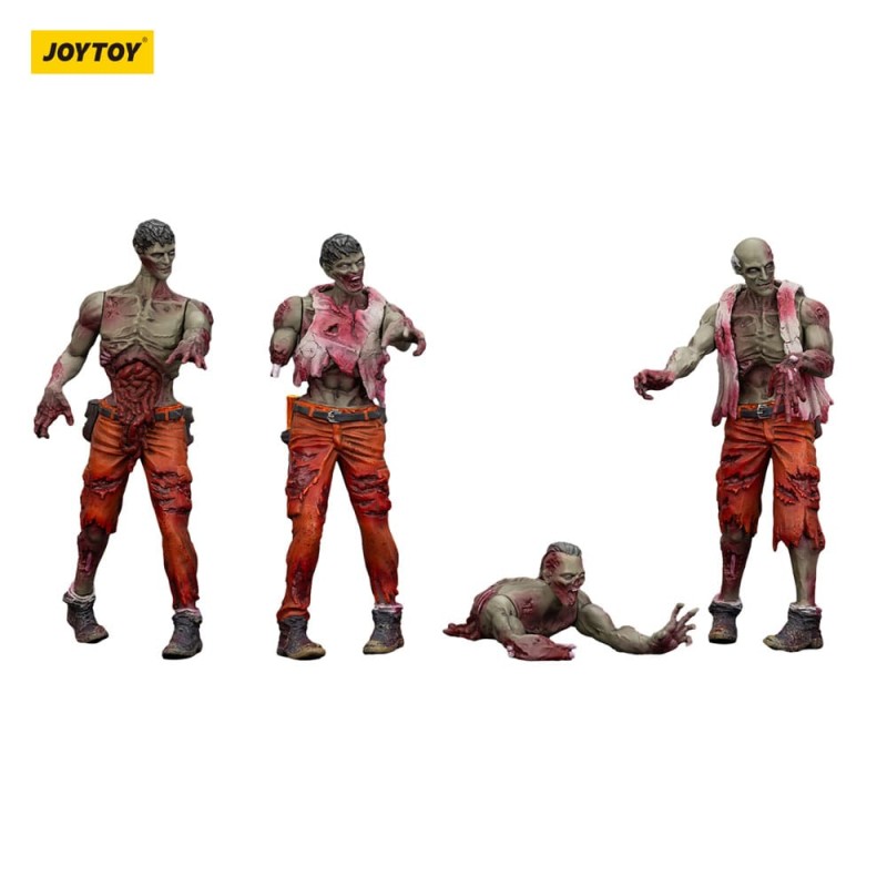 Zombie pack 4 figurines Dark Source Mechanic Team 8 cm | 6927054401567