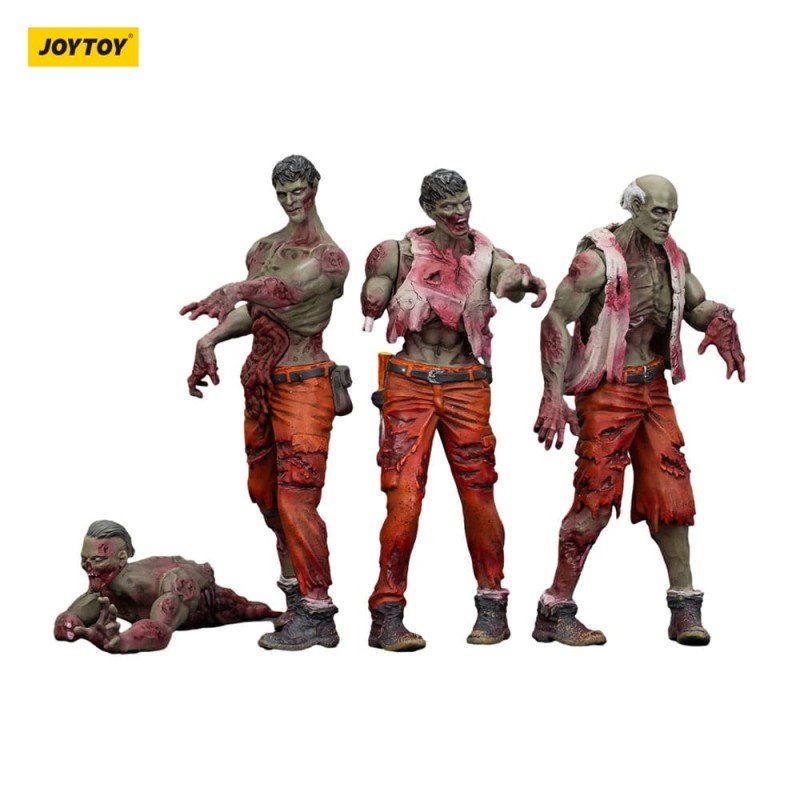 Zombie pack 4 figurines Dark Source Mechanic Team 8 cm | 6927054401567