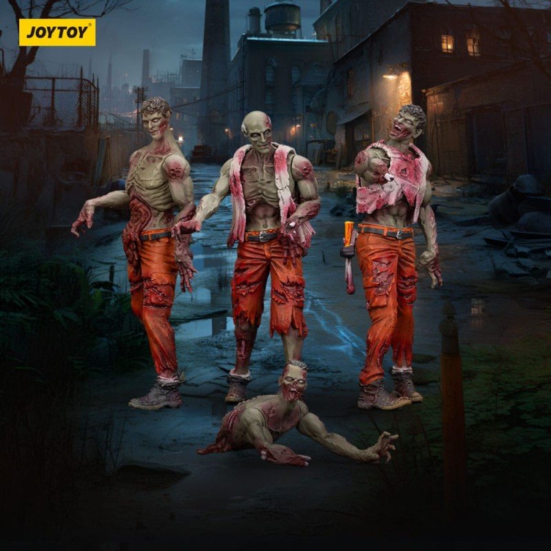 Zombie pack 4 figurines Dark Source Mechanic Team 8 cm | 6927054401567
