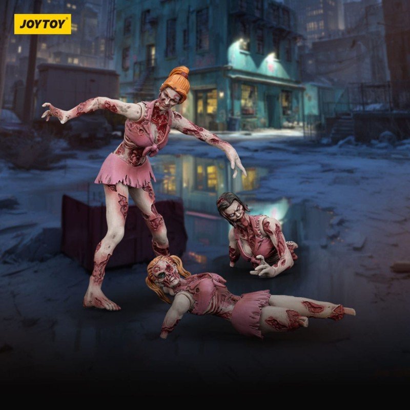 Zombie pack 3 figurines Dark Source Cheer Leaders 8 cm | 6927054401574