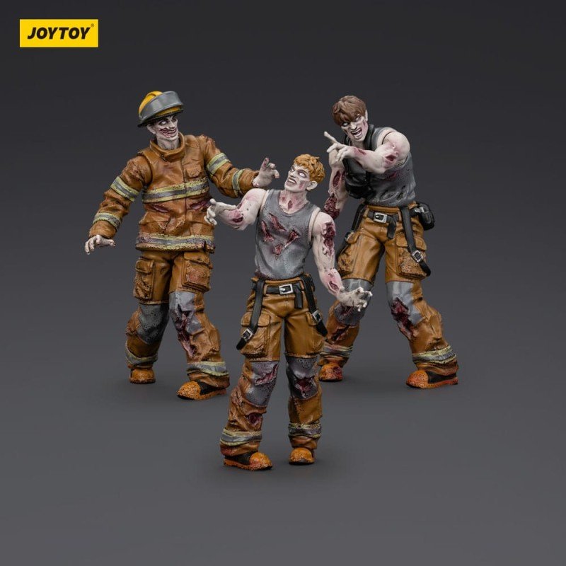 Zombie pack 3 figurines Dark Source Firefighters 8 cm | 6927054401598