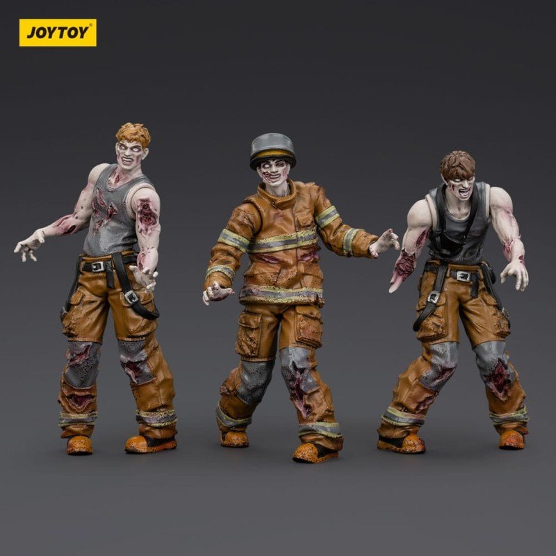 Zombie pack 3 figurines Dark Source Firefighters 8 cm | 6927054401598