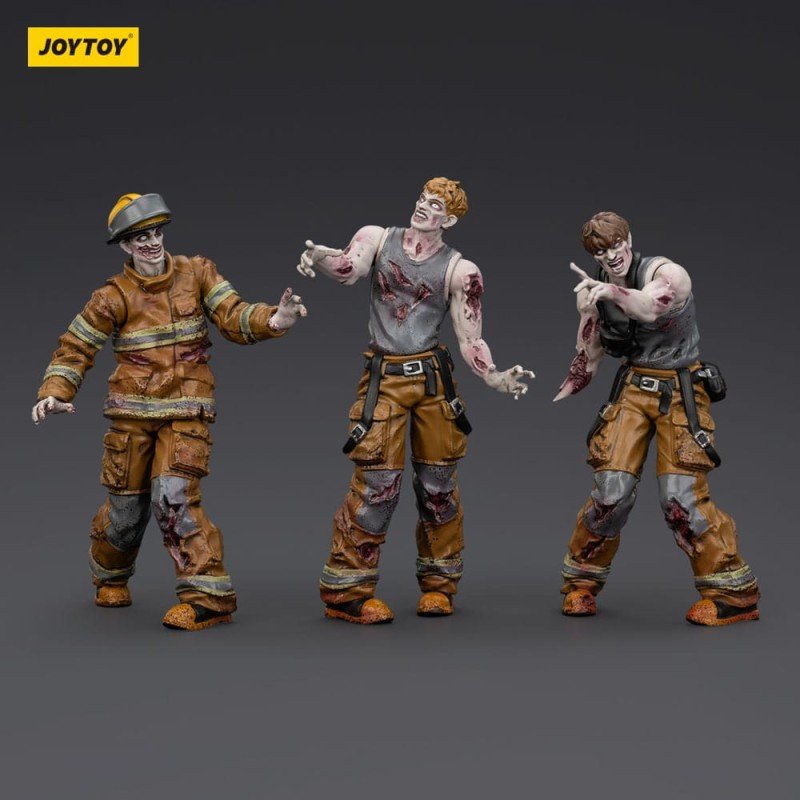 Zombie pack 3 figurines Dark Source Firefighters 8 cm | 6927054401598