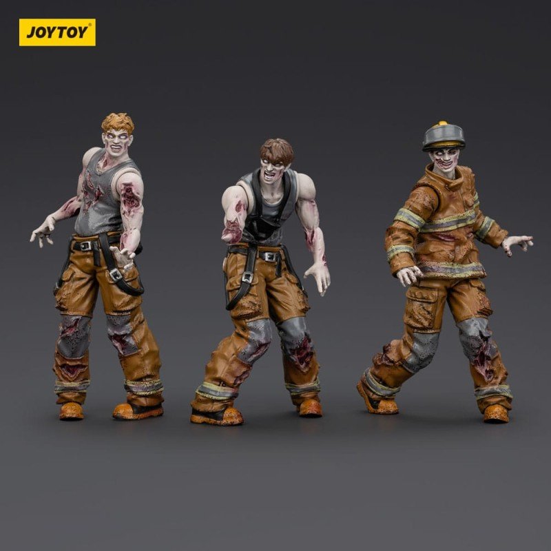 Zombie pack 3 figurines Dark Source Firefighters 8 cm | 6927054401598