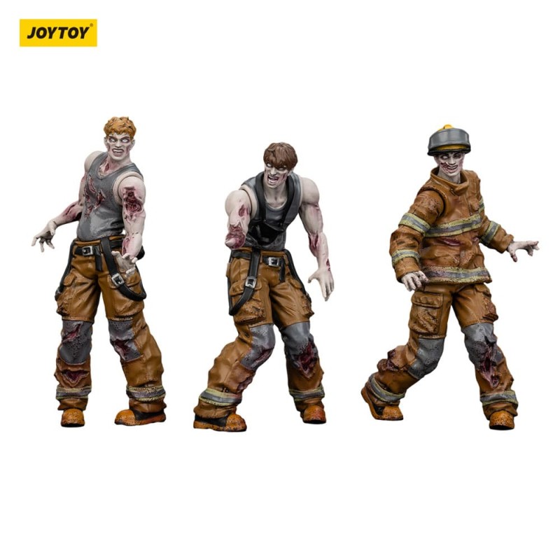 Zombie pack 3 figurines Dark Source Firefighters 8 cm | 6927054401598