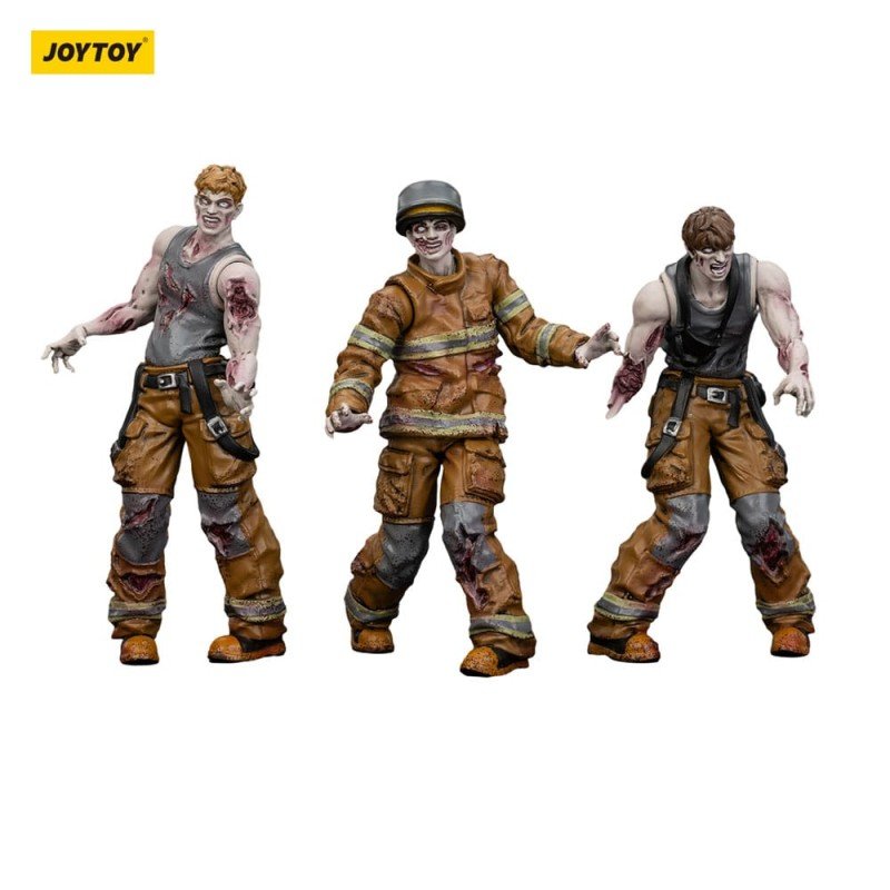 Zombie pack 3 figurines Dark Source Firefighters 8 cm | 6927054401598