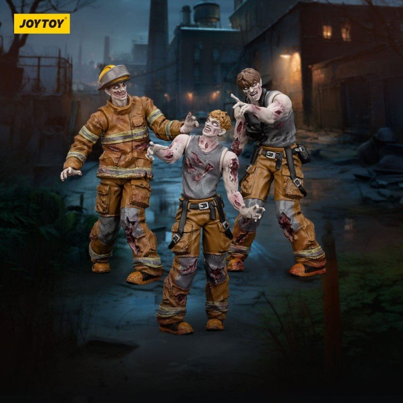Zombie pack 3 figurines Dark Source Firefighters 8 cm | 6927054401598