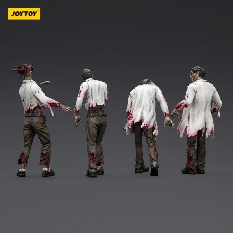 Zombie pack 4 figurines Dark Source Scientists (Male) 8 cm | 6927054401604