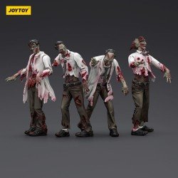 Zombie pack 4 figurines Dark Source Scientists (Male) 8 cm | 6927054401604