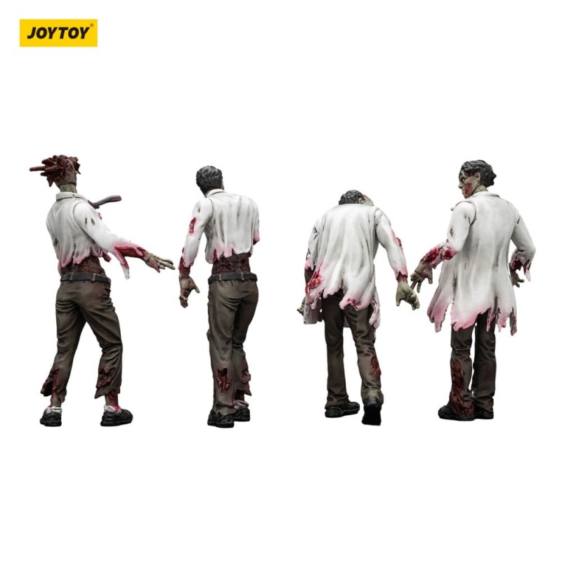 Zombie pack 4 figurines Dark Source Scientists (Male) 8 cm | 6927054401604