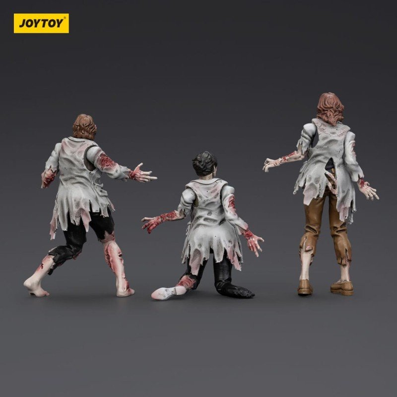 Zombie pack 3 figurines Dark Source Scientists (Female) 8 cm | 6927054401611