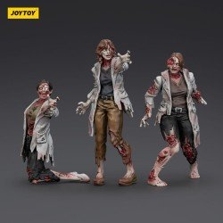 Zombie pack 3 figurines Dark Source Scientists (Female) 8 cm | 6927054401611