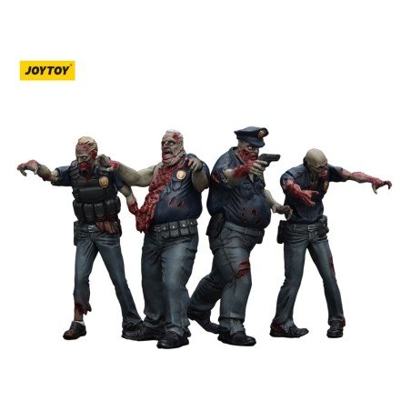 Zombie pack 4 figurines Dark Source Police (Male) 8 cm | 6927054401635
