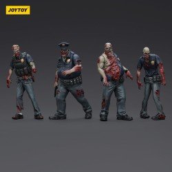 Zombie pack 4 figurines Dark Source Police (Male) 8 cm | 6927054401635