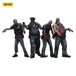 Zombie pack 4 figurines Dark Source Police (Male) 8 cm | 6927054401635