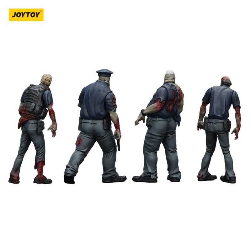 Zombie pack 4 figurines Dark Source Police (Male) 8 cm | 6927054401635
