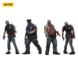 Zombie pack 4 figurines Dark Source Police (Male) 8 cm | 6927054401635