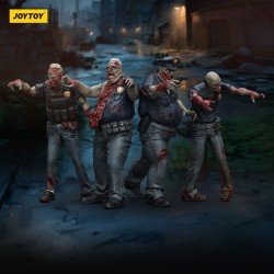 Zombie pack 4 figurines Dark Source Police (Male) 8 cm | 6927054401635