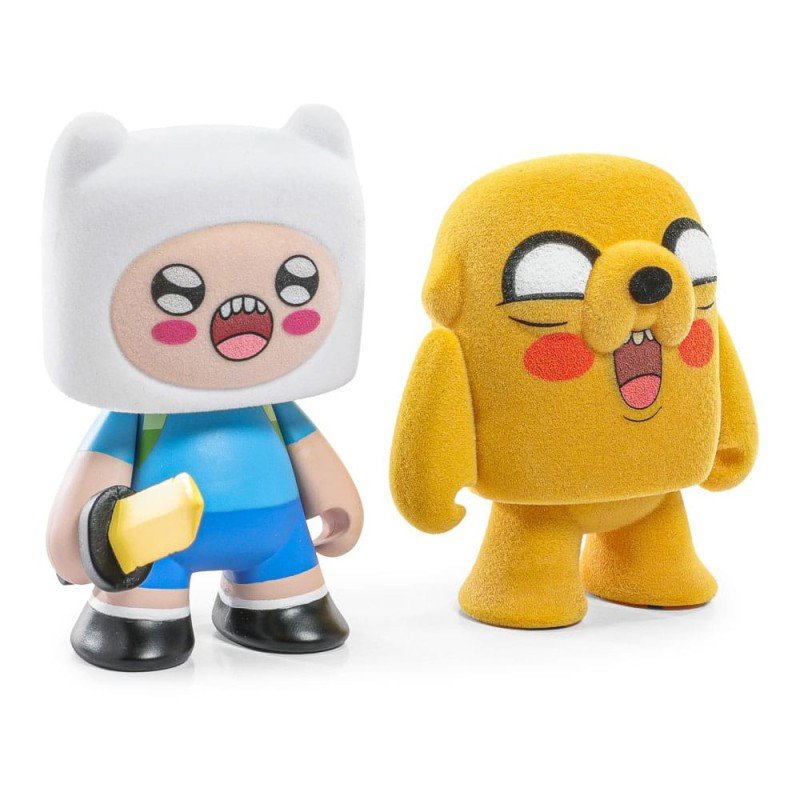 Adventure Time pack 2 mini figurines Finn & Jake Flocked 7 cm | 0883975194000